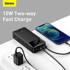 Baseus Bipow 30K 15W 4-Port Power Bank with Digital Display (Black)