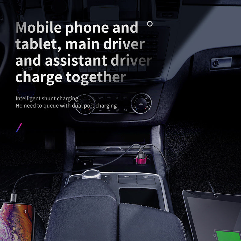 Baseus Magic Series PPS digital display ntelligent dual quick charging and car charging of 45W Red