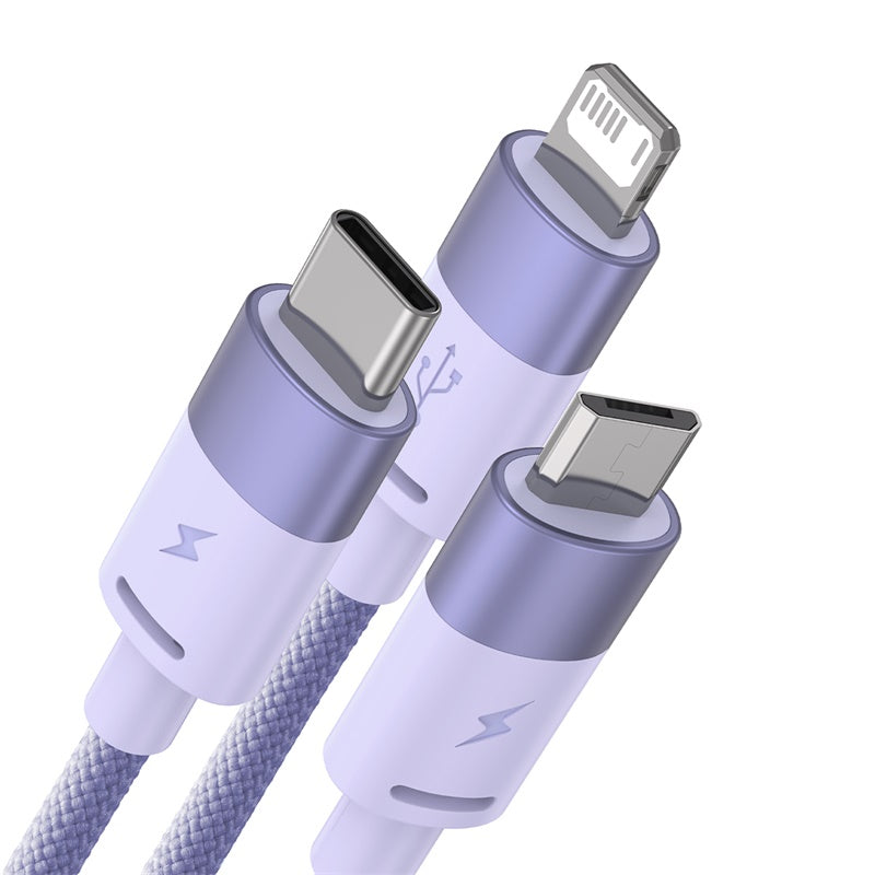 Baseus 3 in 1 USB-A to C+L+M Charing Cable 1.2M