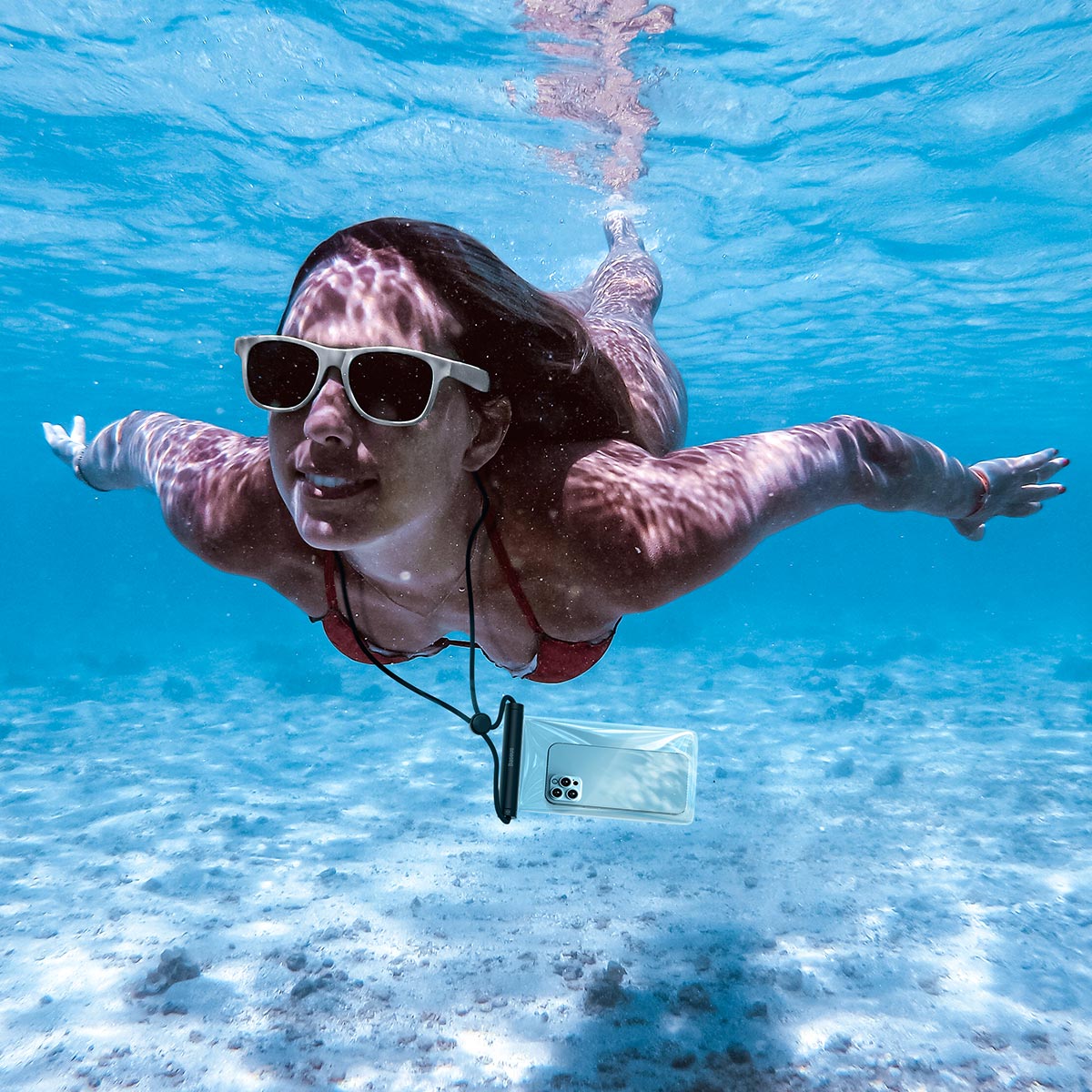 Baseus AquaGlide Waterproof Phone Pouch with Cylindrical Slide Lock