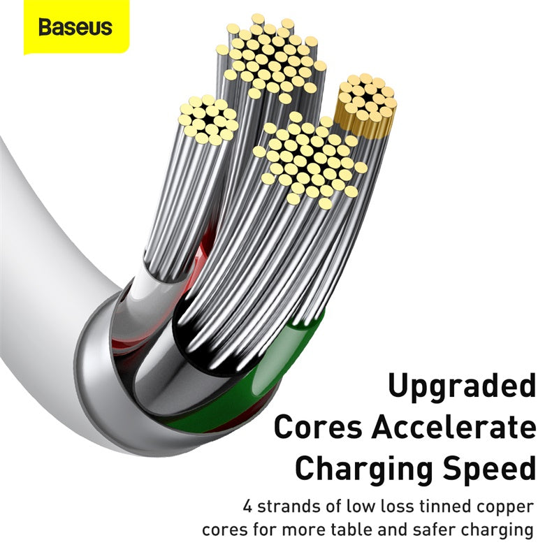 Baseus Superior Series USB-A to Lightning Charging Cable 0.25M White