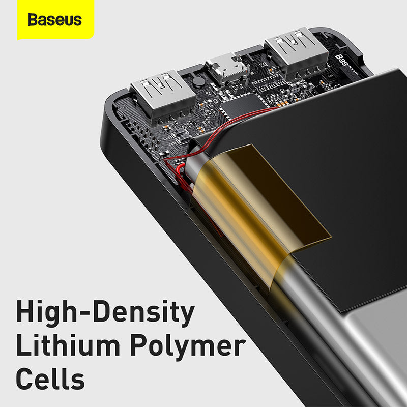 Baseus Bipow 10K 15W 4-Port Power Bank with Digital Display (Black)
