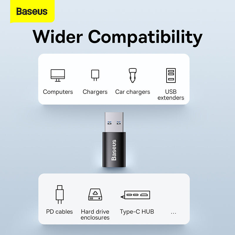 Baseus Ingenuity Series Mini OTG Adaptor USB 3.1 to Type-C  Black