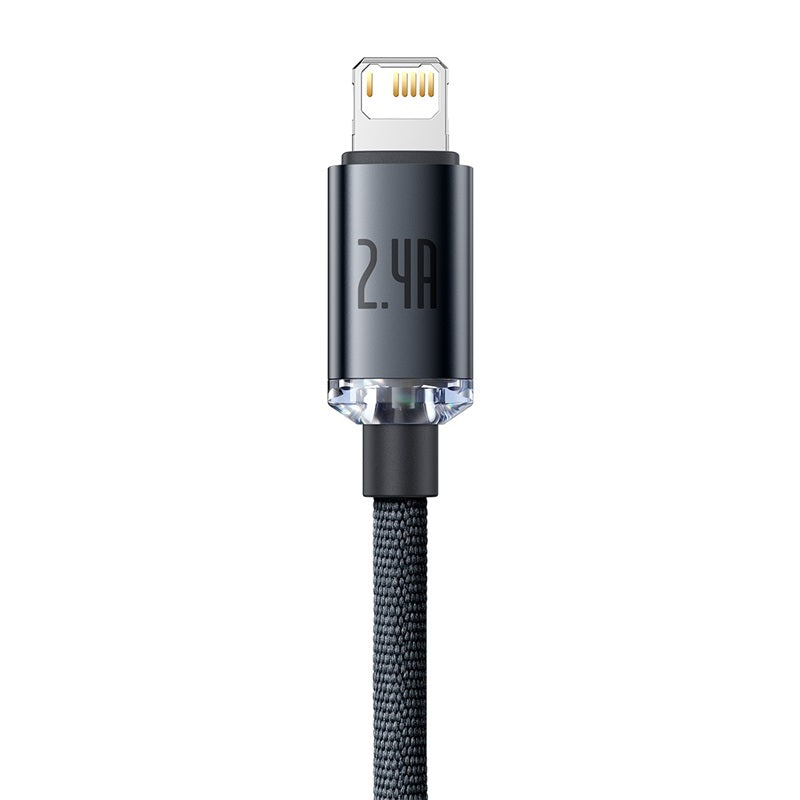 Baseus Crystal Shine Series USB-A to Lightning Charging Cable 1.2M Black