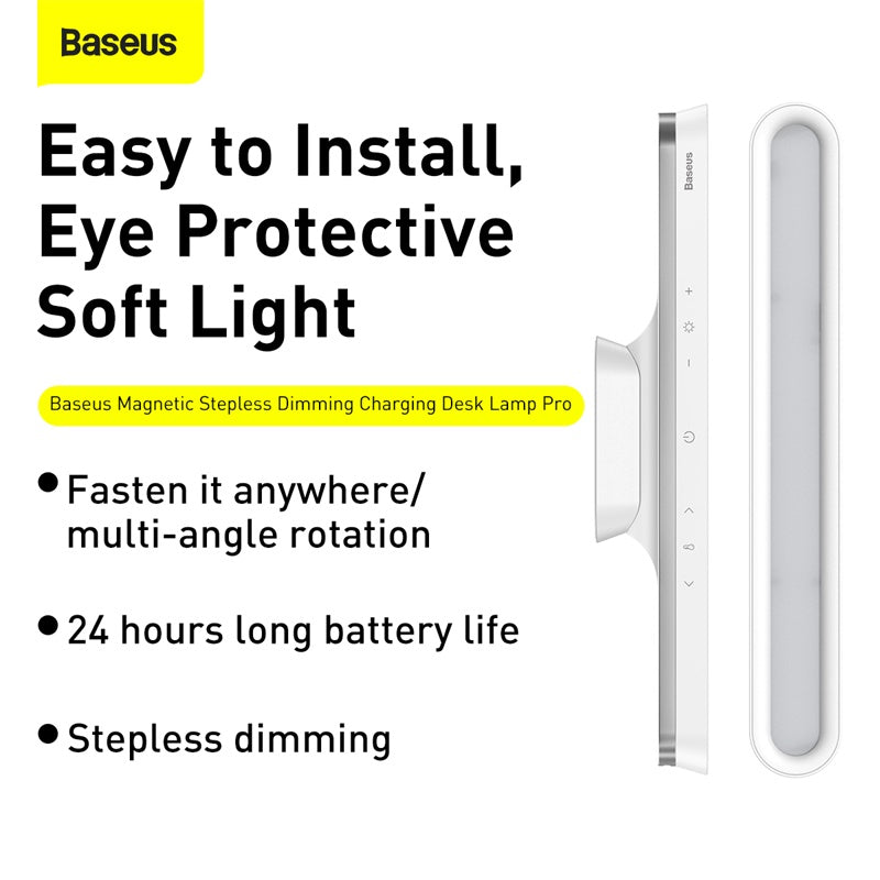 Baseus Magnetic Stepless Dimming Charging Desk Lamp Pro-White