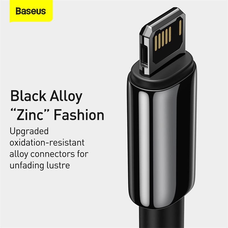 Baseus Tungsten Gold Fast Charging Data Cable USB to iP 2.4A Black