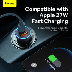 Baseus Golden Contactor Max 60W USB-C + USB-A Dual-Port Car Charger