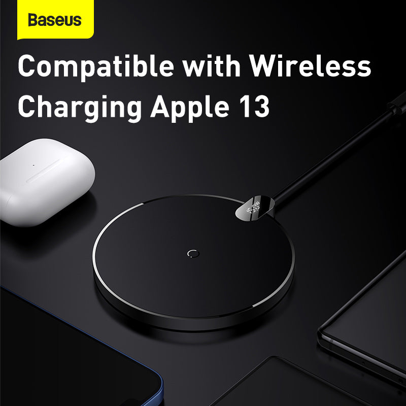 Baseus Gen 2 Wireless Charger with Digital Display 15W (Black)