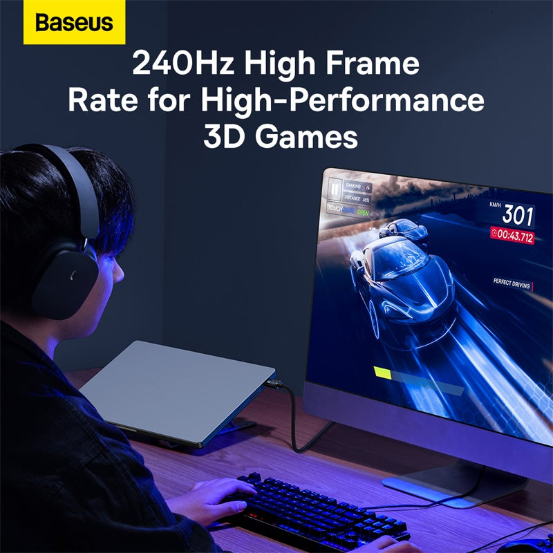 Baseus High Definition Series DP 8K to DP 8K Adapter Cable Cluster Black