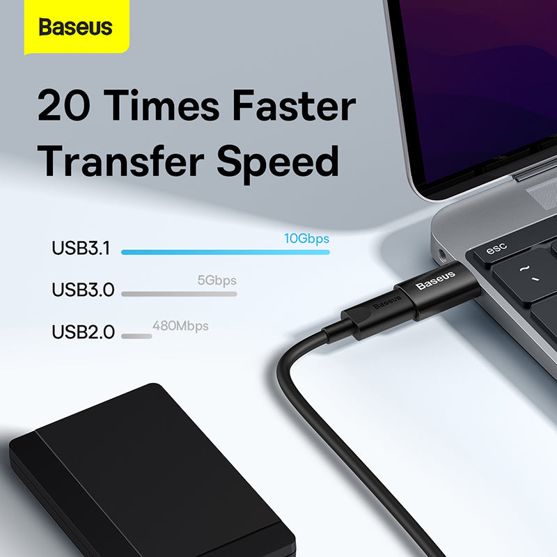 Baseus Ingenuity Series Mini OTG Adaptor USB 3.1 to Type-C  Black