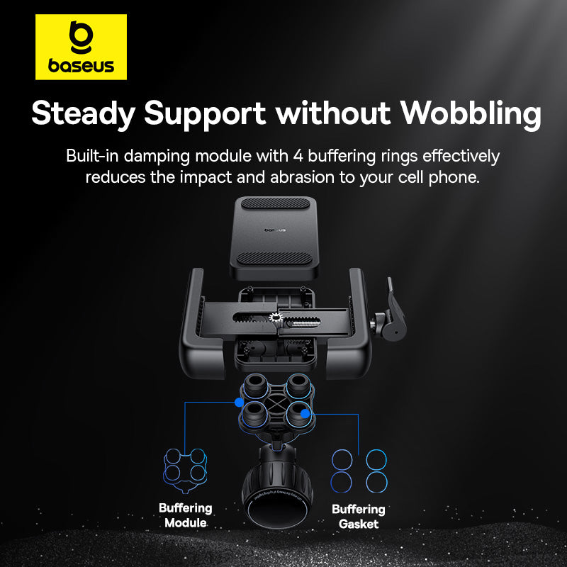 Baseus GoTrip Series Bike Phone Mount Rearview Mirror Version Cluster Black