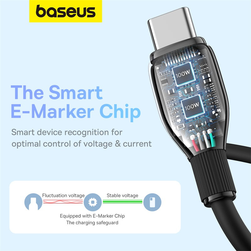 Baseus Pudding Series Type-C to Type-C Charging Cable 100W 1.2M