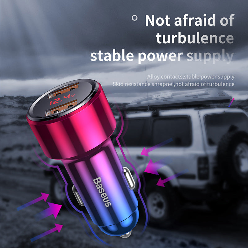 Baseus Magic Series PPS digital display ntelligent dual quick charging and car charging of 45W Red