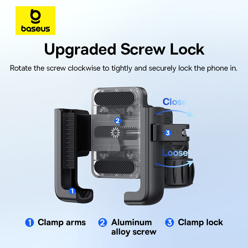 Baseus GoTrip Series Bike Phone Mount Rearview Mirror Version Cluster Black