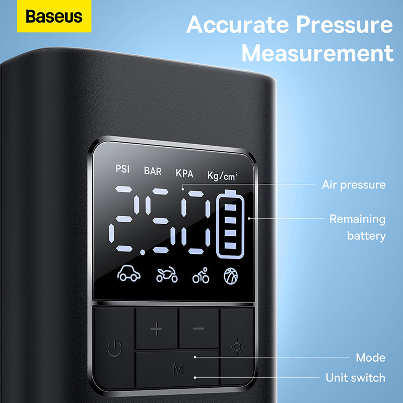 Baseus Super Mini Pro Series Wireless Car Inflator-Cluster Black