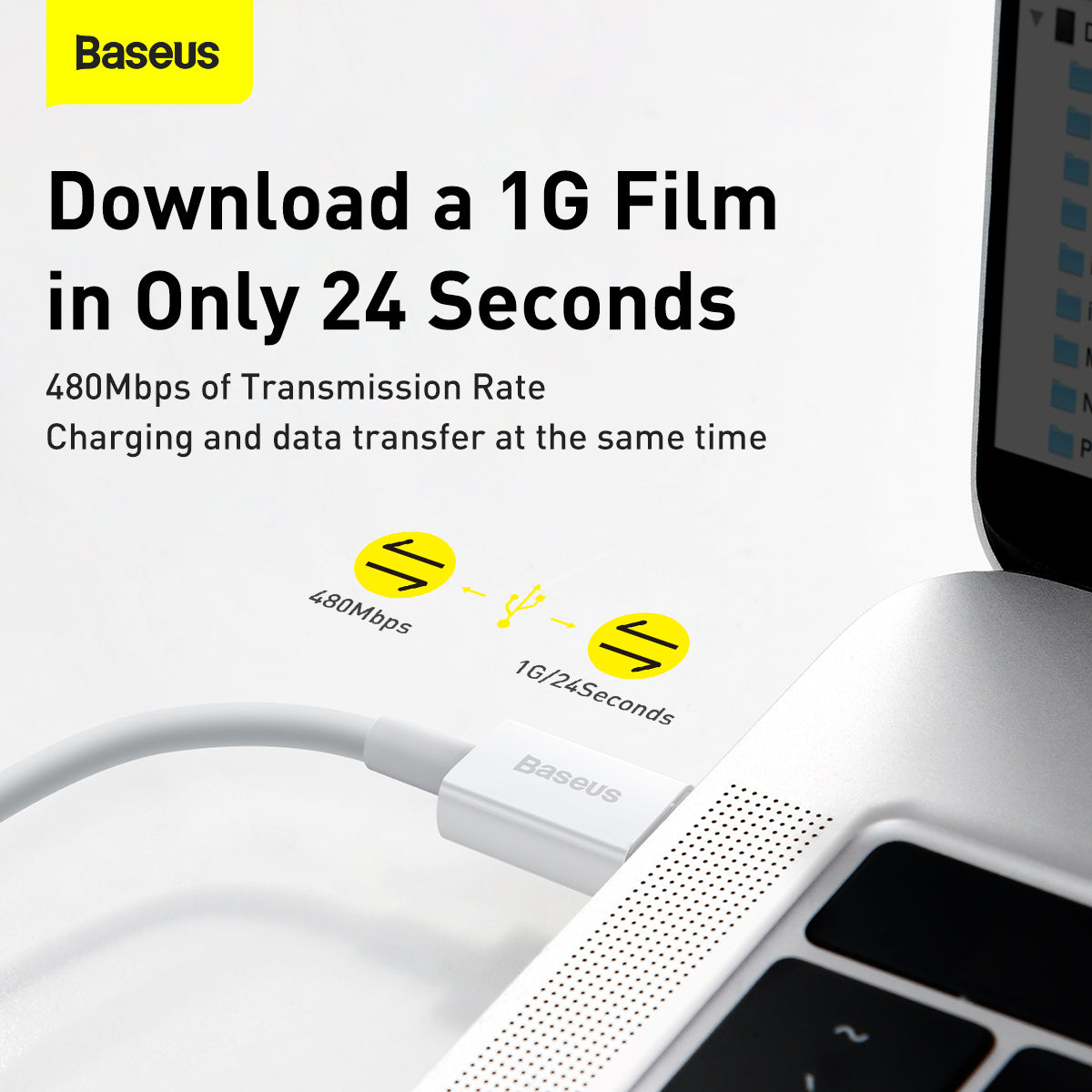 Baseus Superior Series Type-C to Lightning Charging Cable 20W 1.5M White