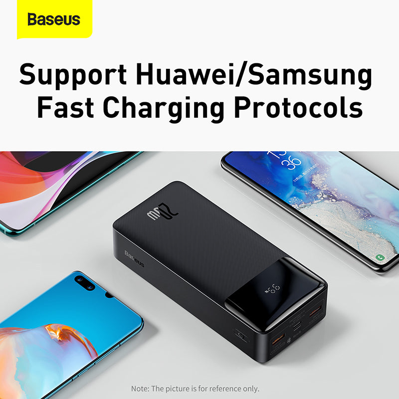 Baseus Bipow 30K 20W 4-Port Power Bank with Digital Display (Black)