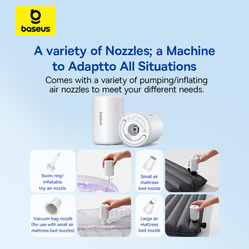 Baseus PocketGo Pro Series Portable Air Pump Stellar White