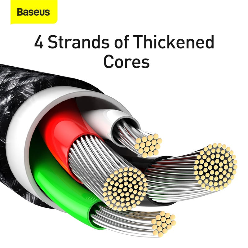 Baseus Tungsten Gold Fast Charging Data Cable USB to iP 2.4A Black
