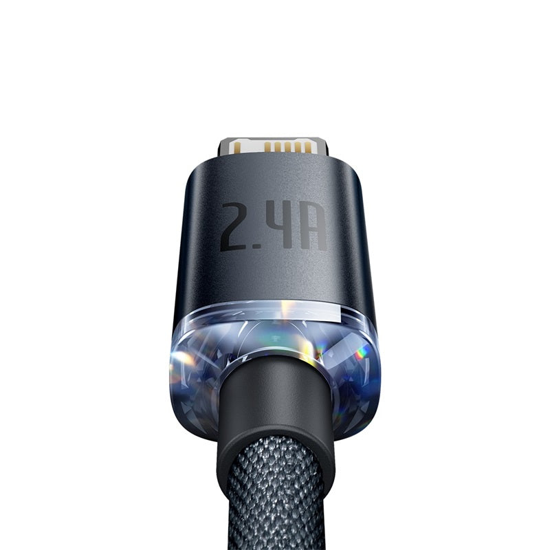 Baseus Crystal Shine Series USB-A to Lightning Charging Cable 2M Black