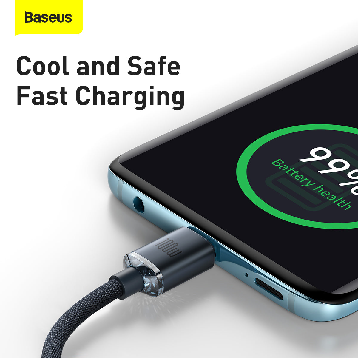 Baseus Crystal Shine Series Type-C to Type-C Charging Cable 100W 2M Black