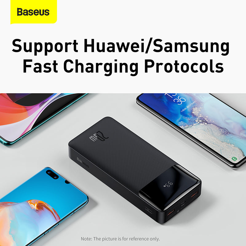 Baseus Bipow 20K 20W 4-Port Power Bank with Digital Display (Black)