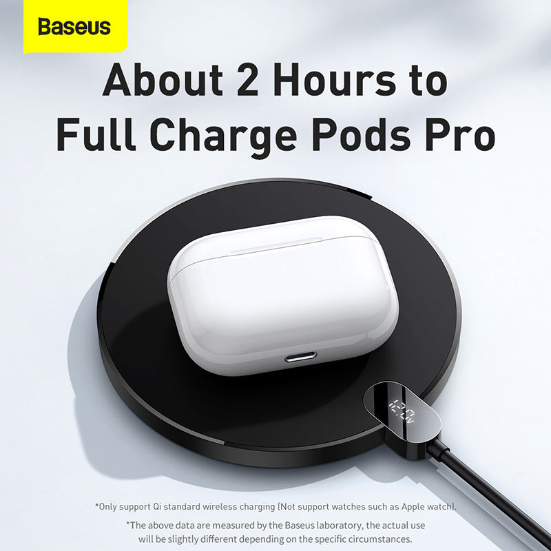 Baseus Gen 2 Wireless Charger with Digital Display 15W (Black)