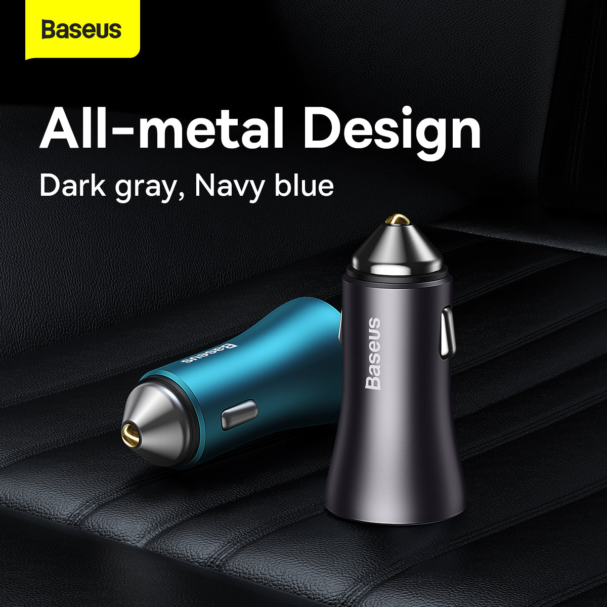 Baseus Golden Contactor Max 60W USB-C + USB-A Dual-Port Car Charger