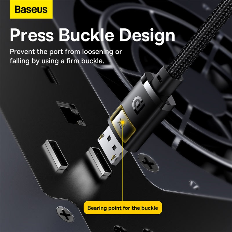 Baseus High Definition Series DP 8K to DP 8K Adapter Cable Cluster Black