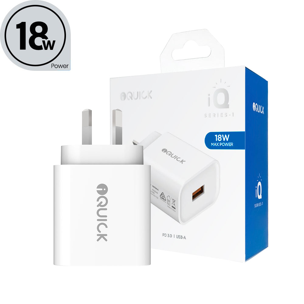 iQuick USB-A Charger 18W (White)