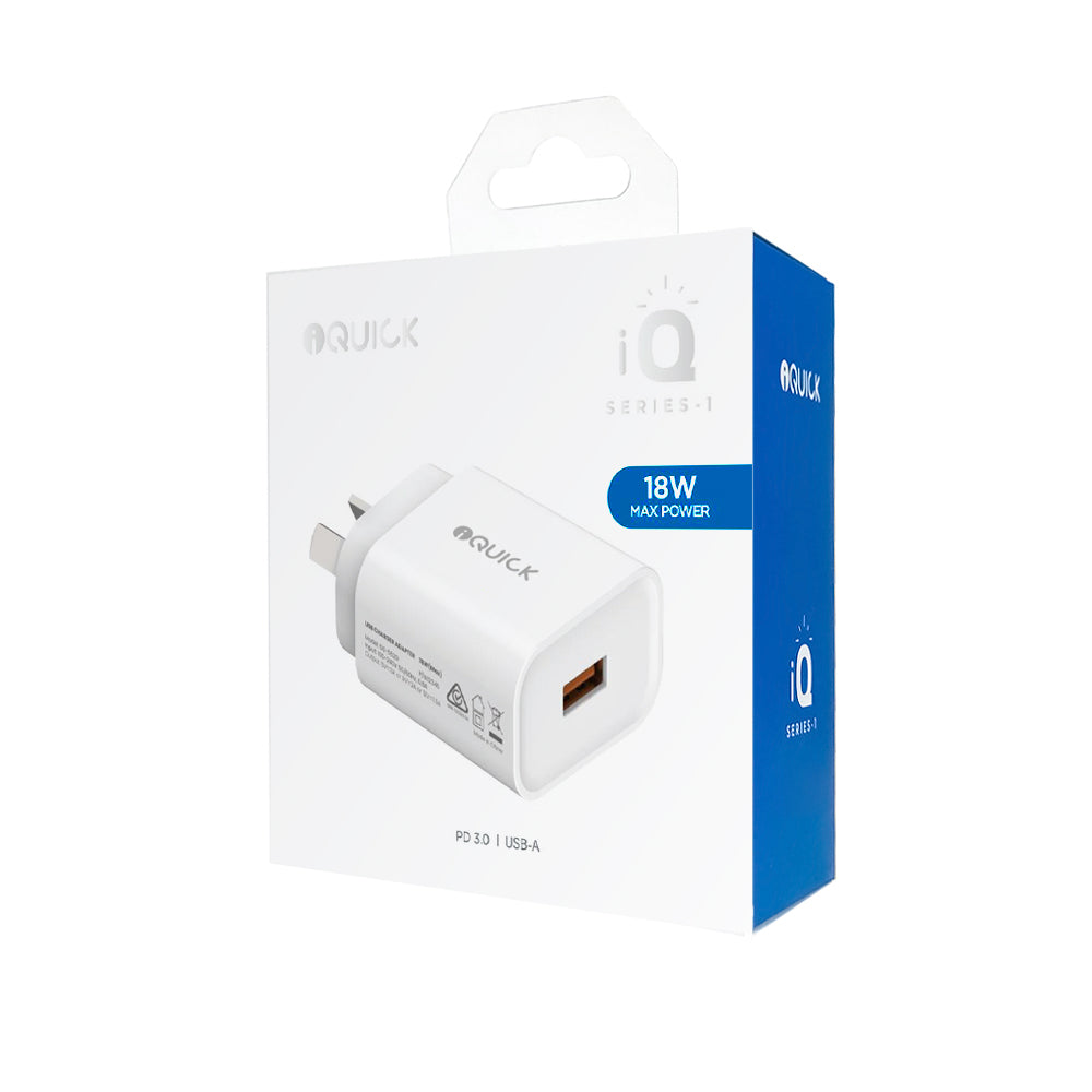 iQuick USB-A Charger 18W (White)