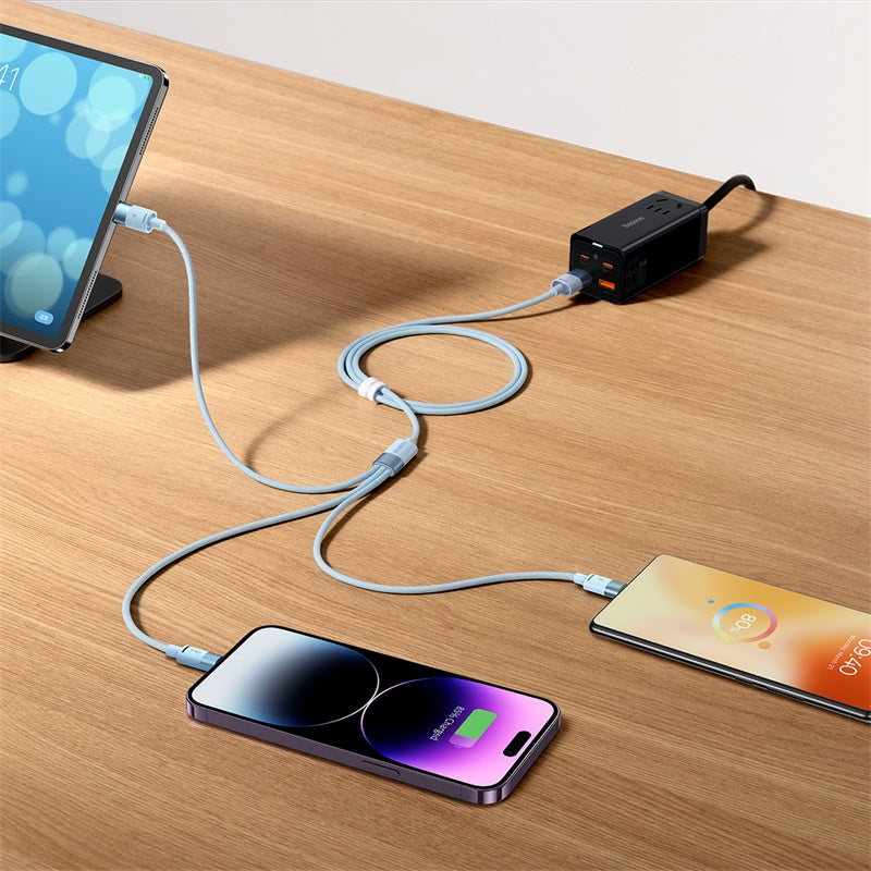 Baseus 3 in 1 USB-A to C+L+M Charing Cable 1.2M