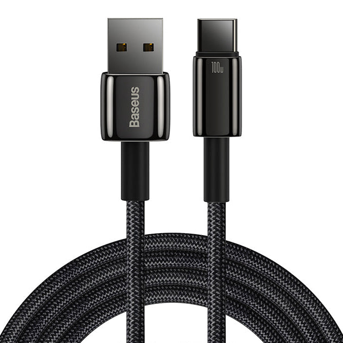 Baseus Tungsten Gold Fast Charging Data USB to Type-C Cable Black