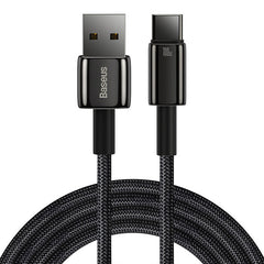 Baseus Tungsten Gold Fast Charging Data USB to Type-C Cable Black