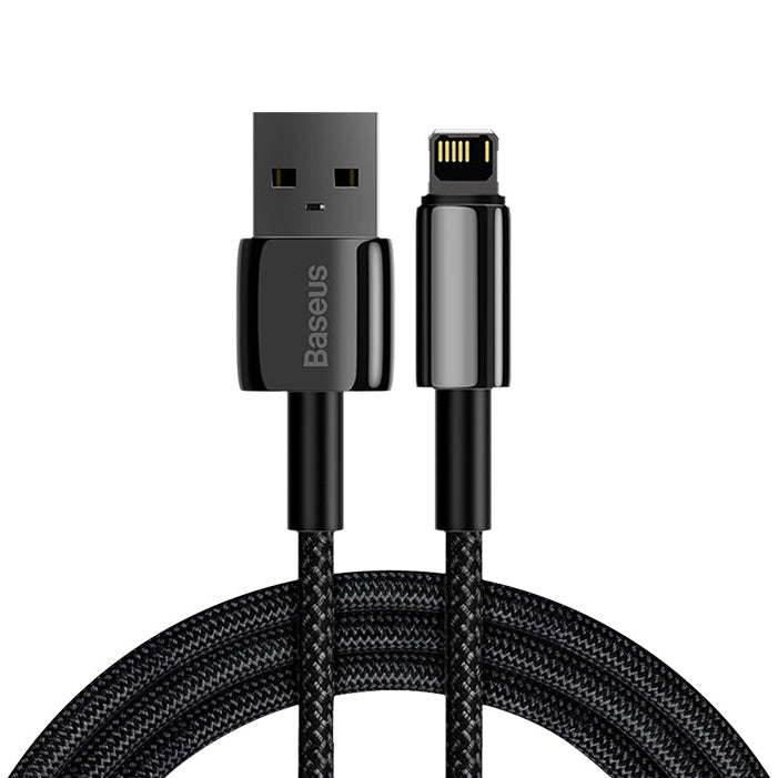 Baseus Tungsten Gold Fast Charging Data Cable USB to iP 2.4A Black