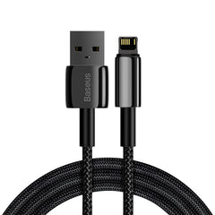 Baseus Tungsten Gold Fast Charging Data Cable USB to iP 2.4A Black