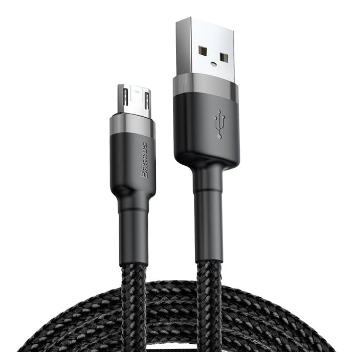 Baseus cafule Cable USB For Micro 2.4A 0.5m Gray+Black