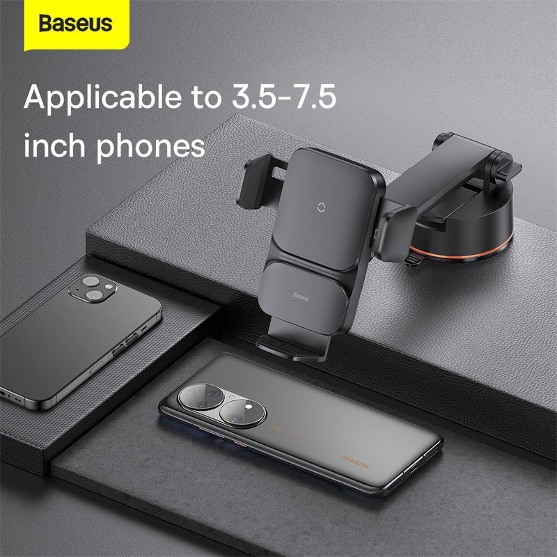 Baseus Wisdom Induction Charger Car Mount On The Dashboard (Suction Cup) -Black