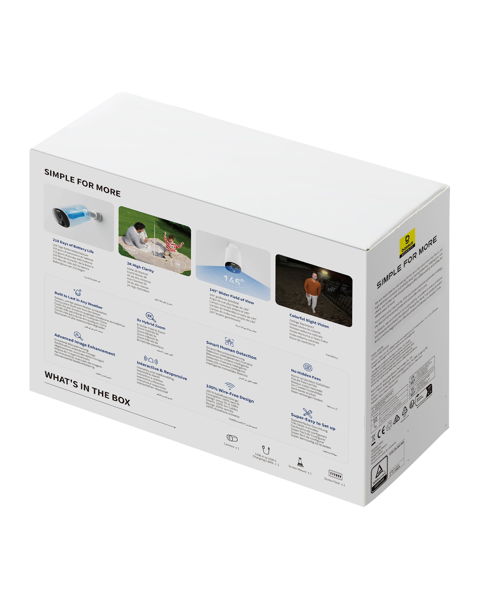 Baseus Security B1 Outdoor Camera 2K White