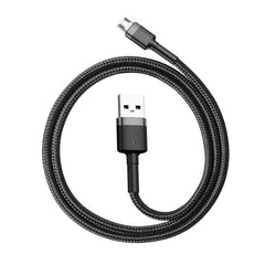 Baseus cafule Cable USB For Micro 2.4A 0.5m Gray+Black