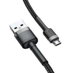 Baseus cafule Cable USB For Micro 2.4A 0.5m Gray+Black