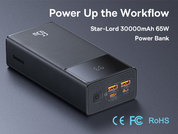 Baseus Star-Lord 30K 65W Digital Display 4-Port Power Bank