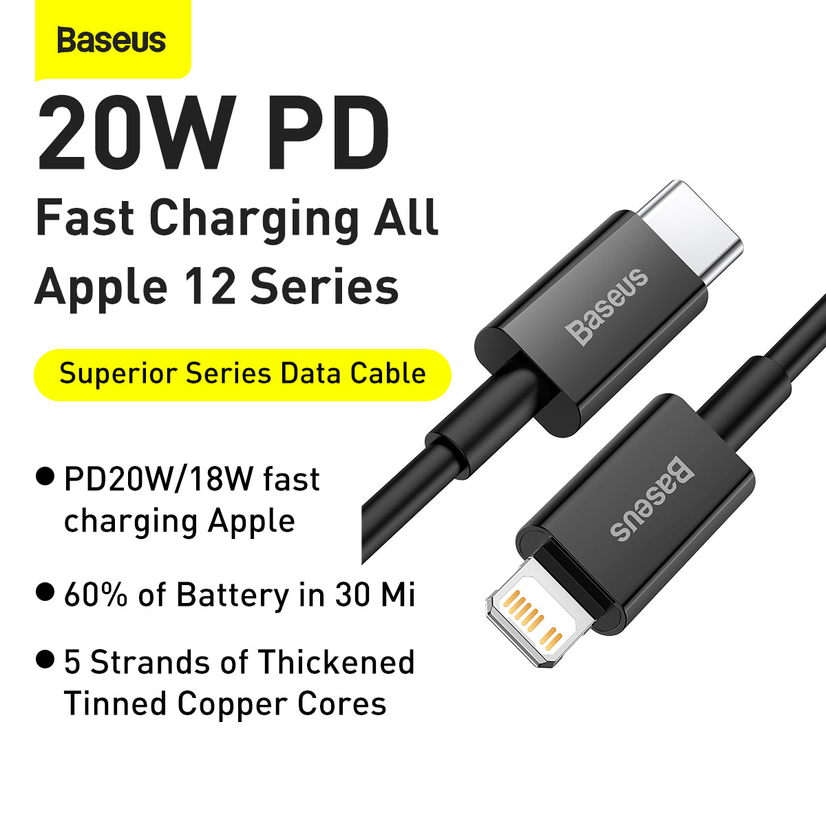 Baseus Superior Series Type-C to Lightning Charging Cable 20W 1M
