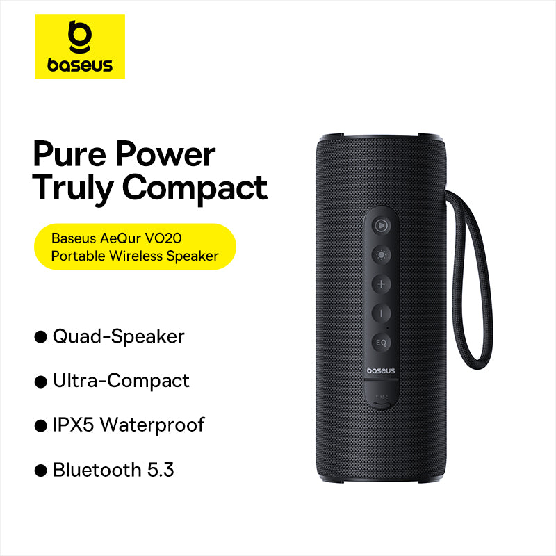 Baseus AeQur VO20 Portable  Bluetooth Speaker Cluster Black