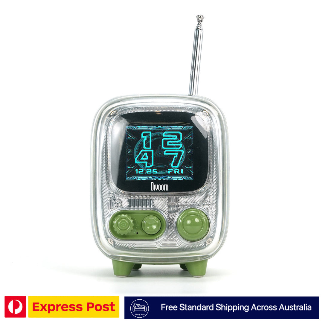 Divoom Tiivoo-2 Bluetooth Speaker & Album – Retro Pixel Art Audio Set | AU Stock