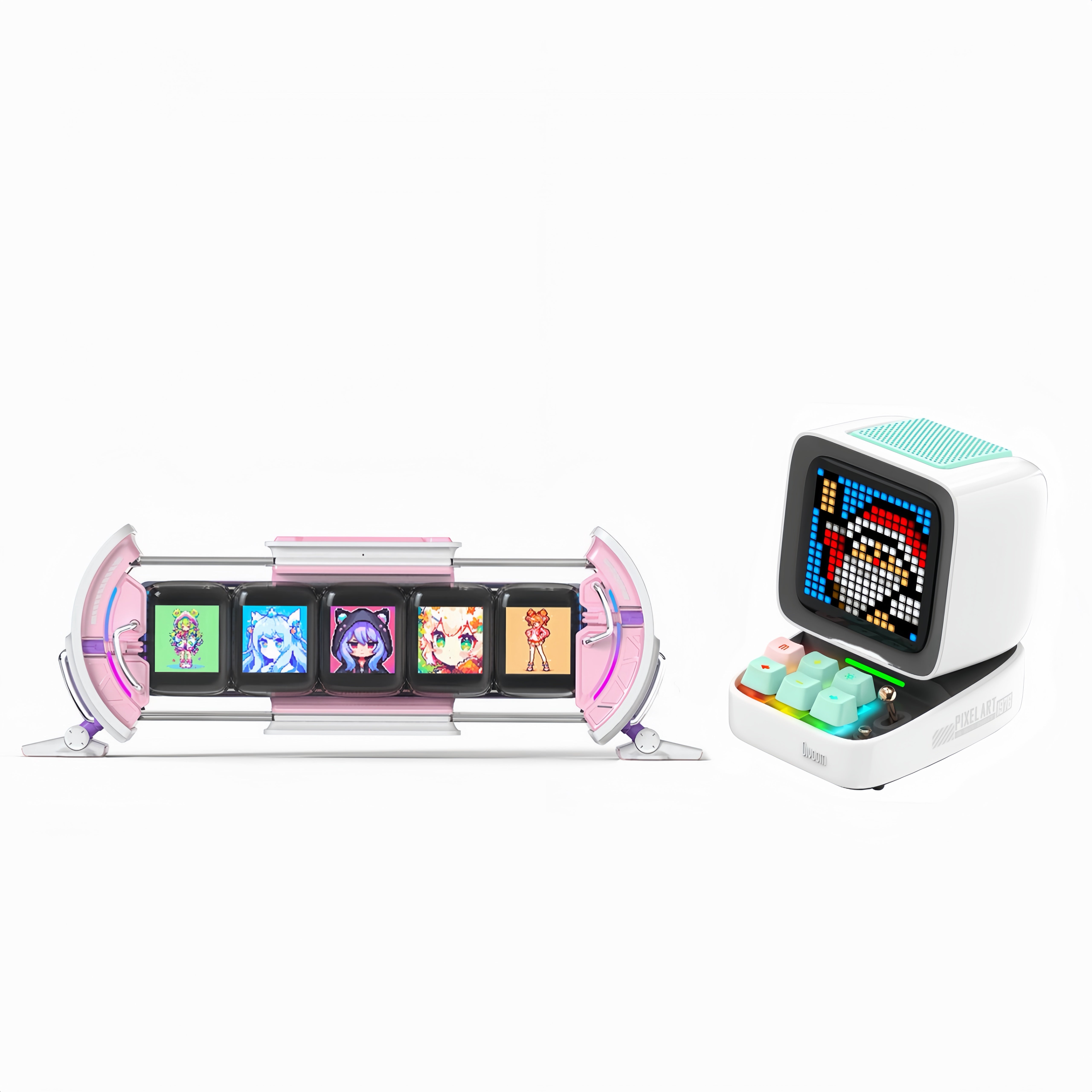 Divoom TimeGate + Ditoo-Pro Speaker Bundle – Retro Pixel Art Display Set | AU Stock