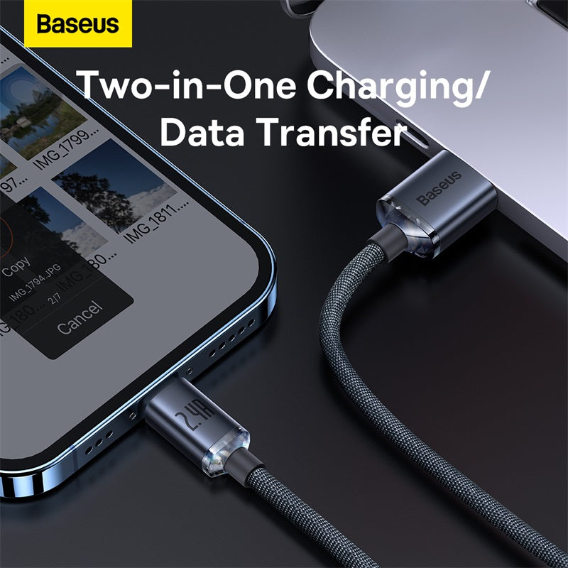 Baseus Crystal Shine Series USB-A to Lightning Charging Cable 2M Black