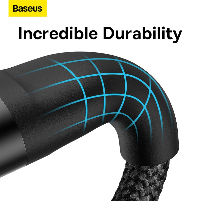 Baseus Flash Series Ⅱ One-for-three Fast Charging Cable Black