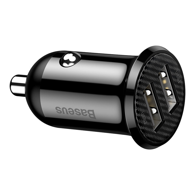 Baseus Grain Pro Car Charger (Black/White) - 2A