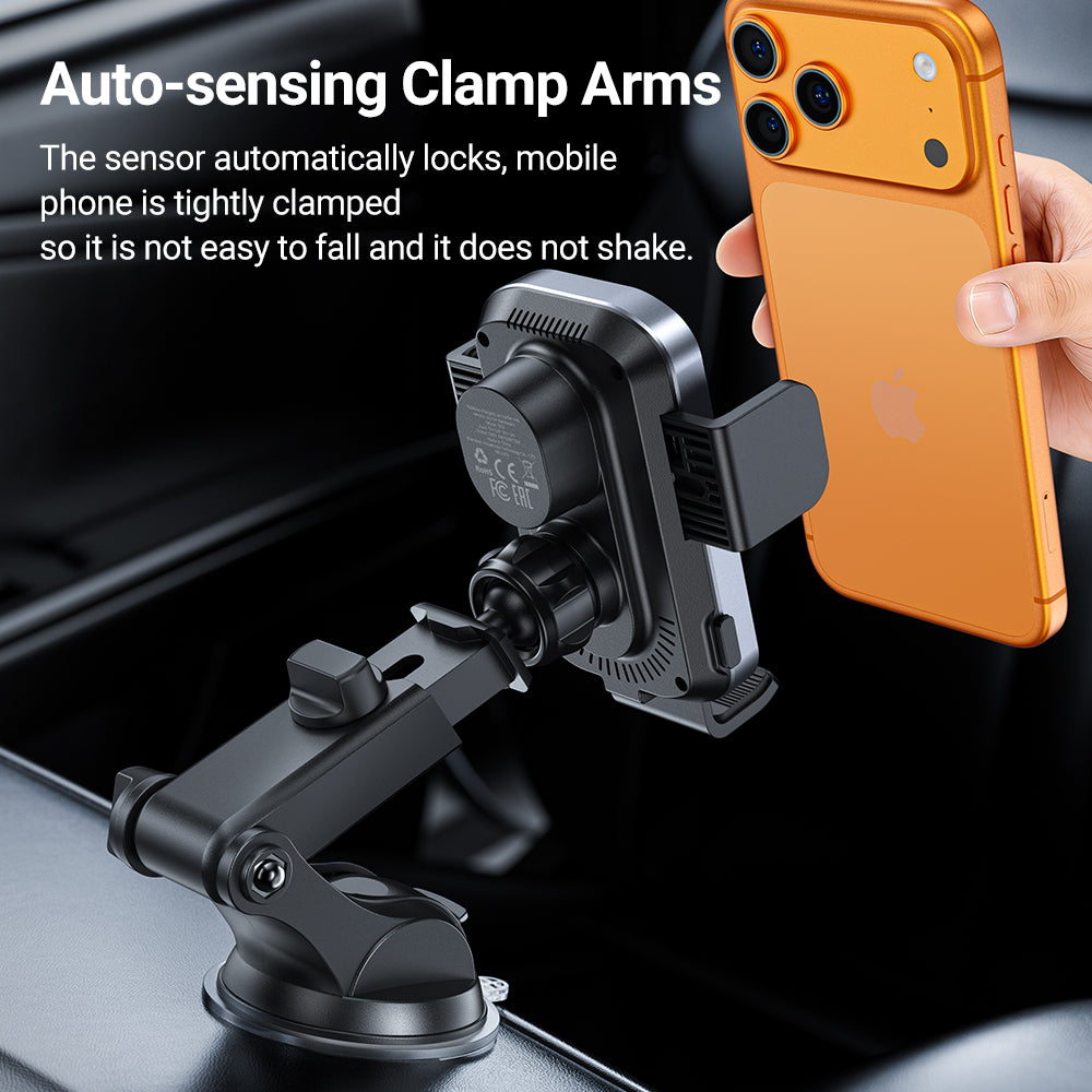 ACEFAST D53 15W Wireless Charging Car Phone Holder - Black
